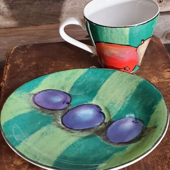 Tuscany by MISONO Cup & Saucer Set 1 of 2 - Picture 3 of 5